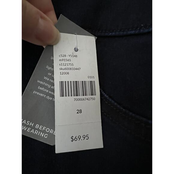 NWT Lane Bryant Women's Pull-On High-Rise Sateen Jegging Jeans Navy Blue Size 28 - Picture 5 of 13